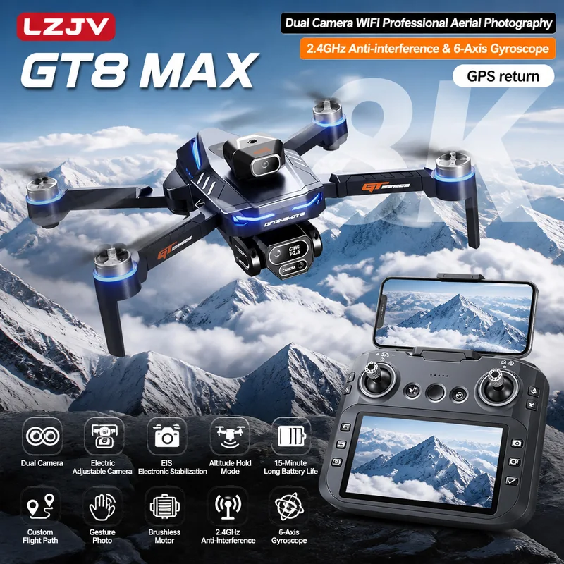 Drone Camera Professional - Dron Plegable GT8 Max 8K HD