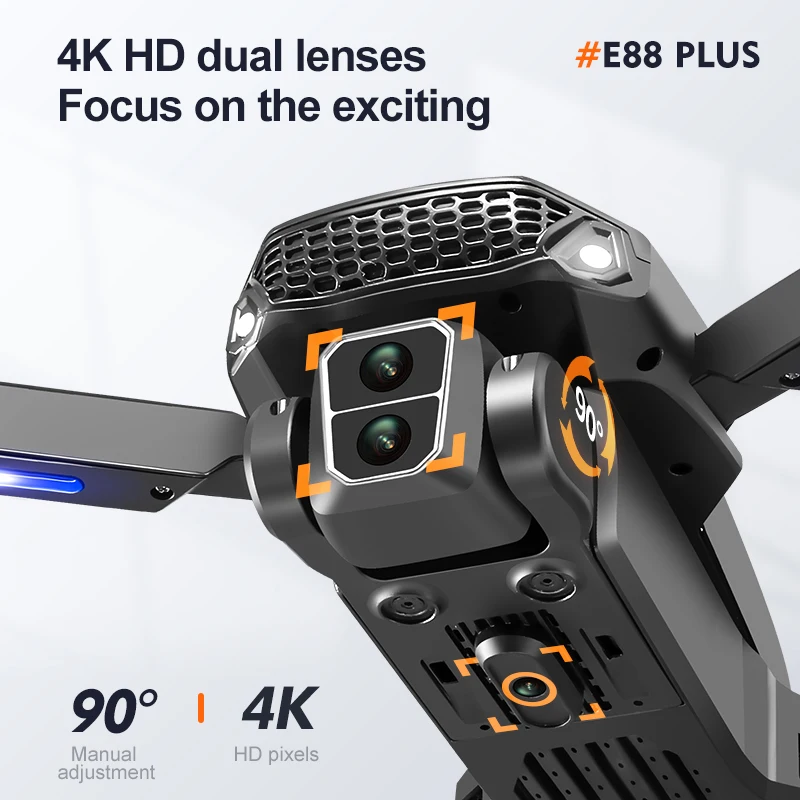 Nuevo Dron cuadricóptero E88 P - Drone Camera Hd reseña y precio