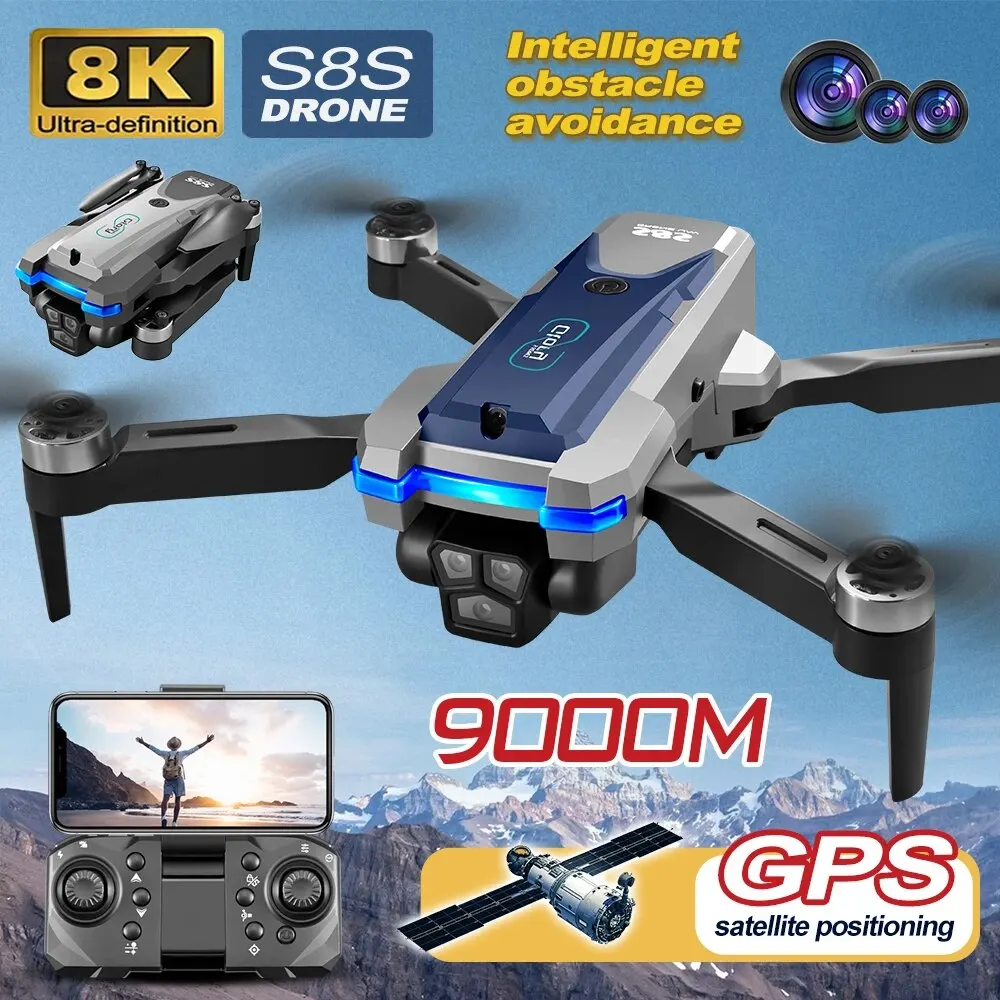 Dron plegable S8S con GPS, 5G, - Drone Camera Wide Angle reseña y precio